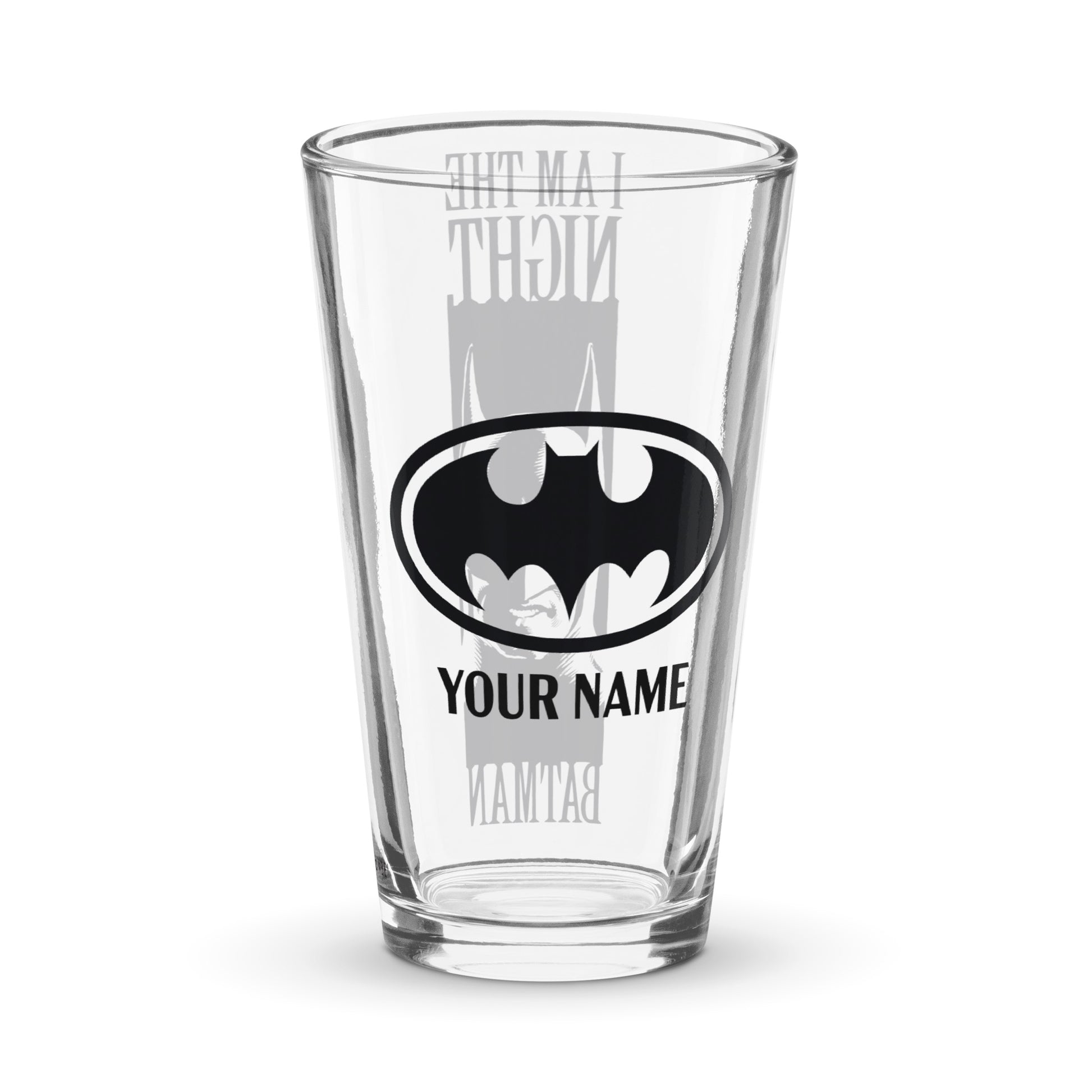 BATMAN (1989) Personalized Pint Glass I am the Night 