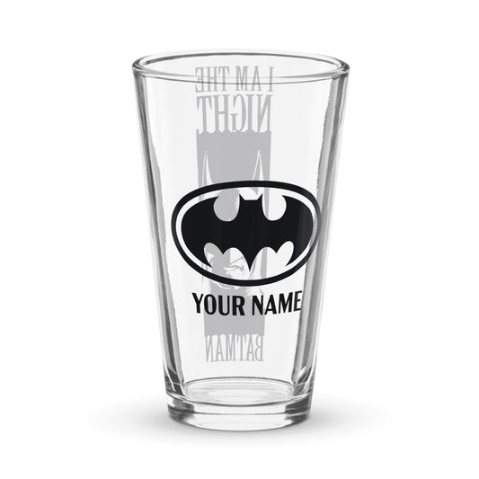 BATMAN (1989) Personalized Pint Glass I am the Night 