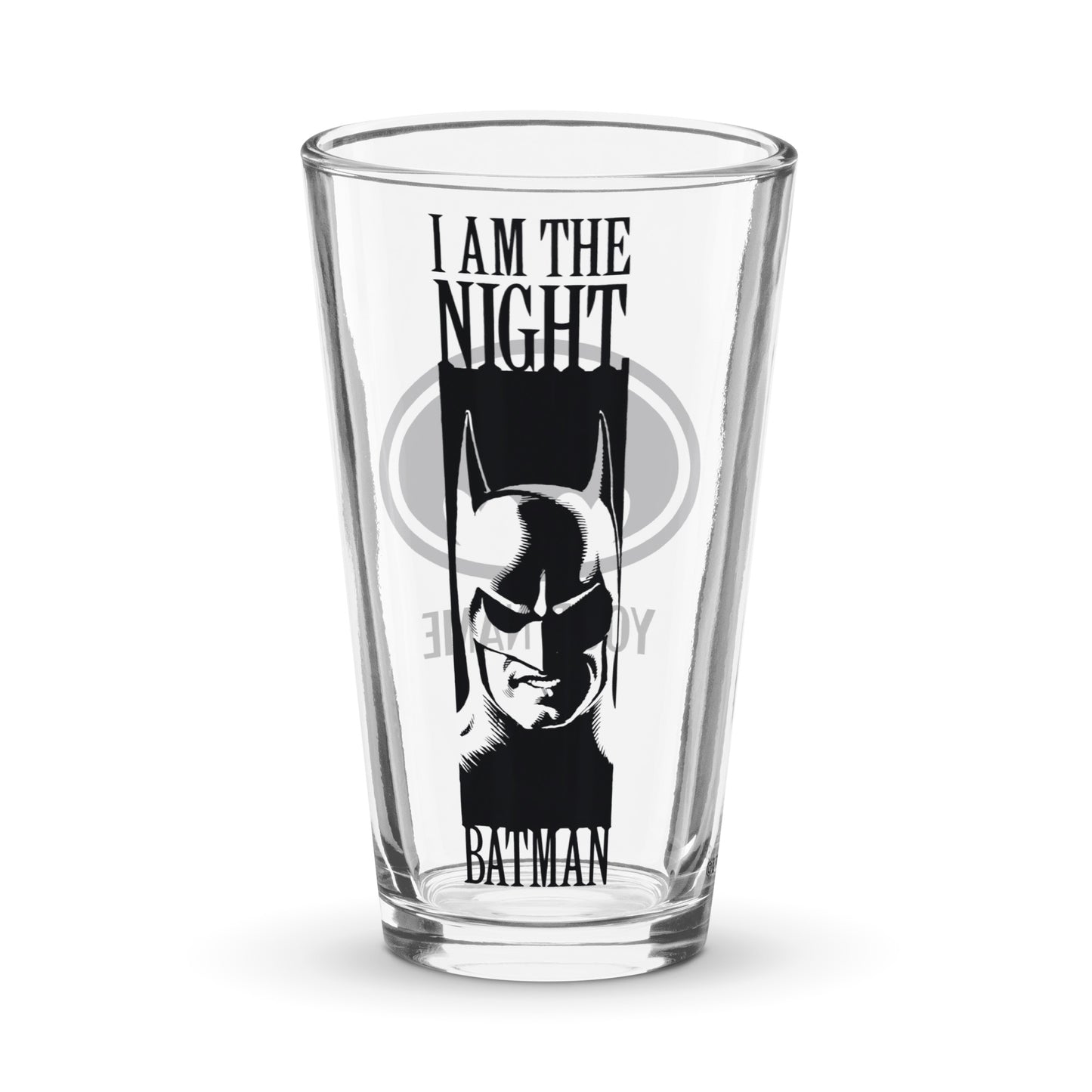 BATMAN (1989) Personalized Pint Glass I am the Night
