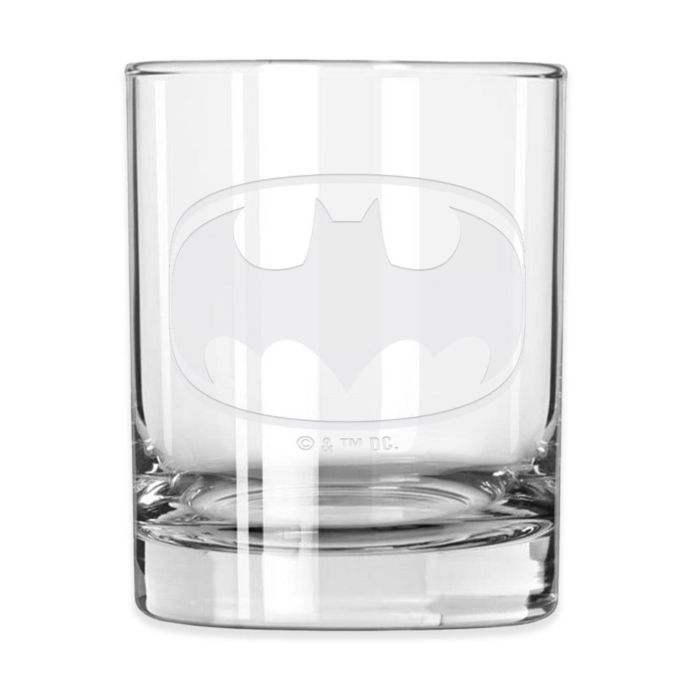BATMAN Logo Engraved Rocks Glass Set