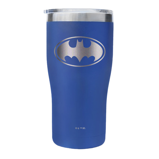 Batman logo engraved tumbler - blue