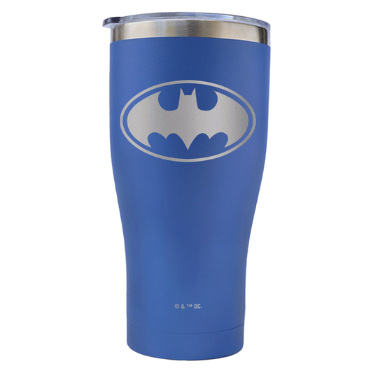 Batman logo engraved tumbler - blue