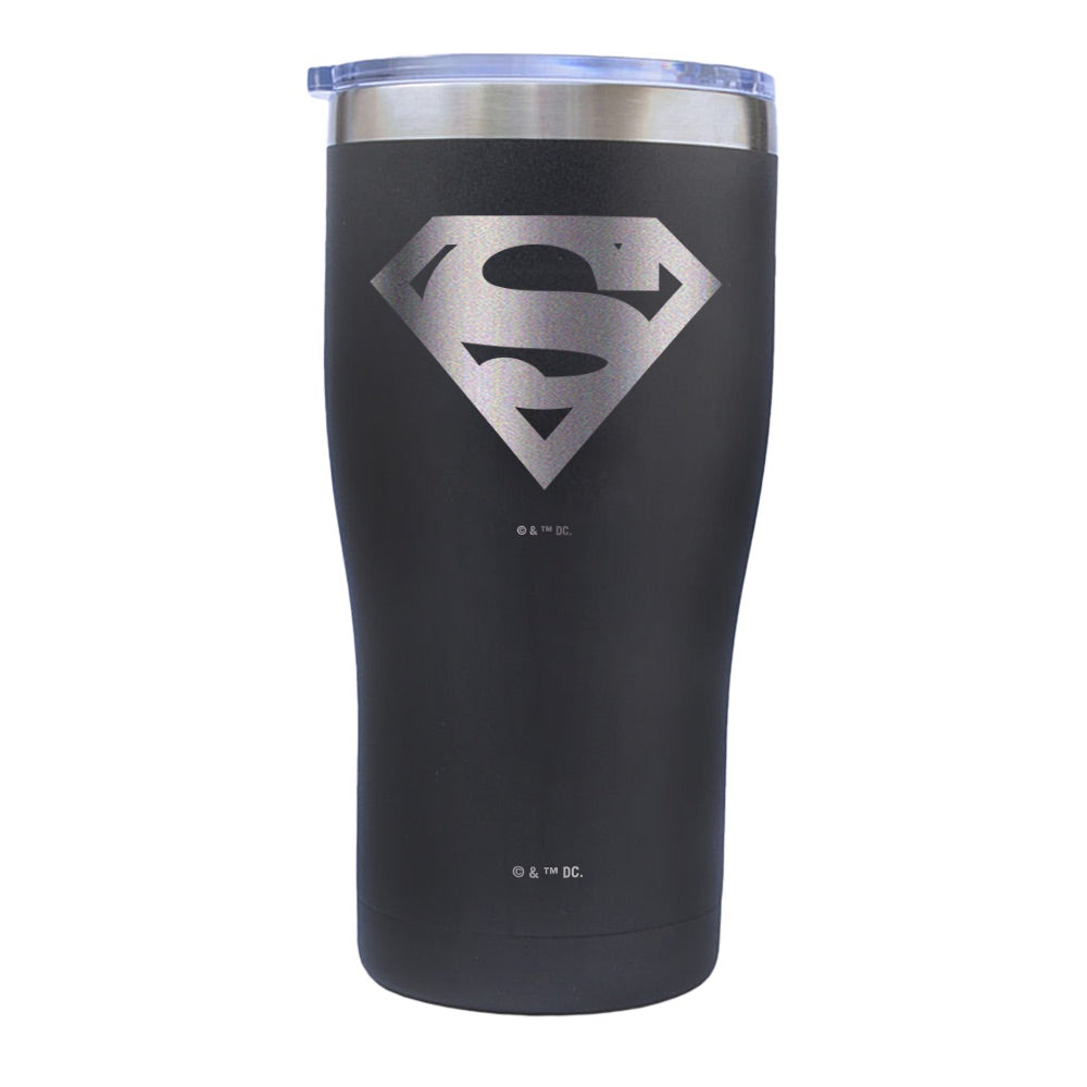 SUPERMAN Logo Engraved Tumbler Matte Black