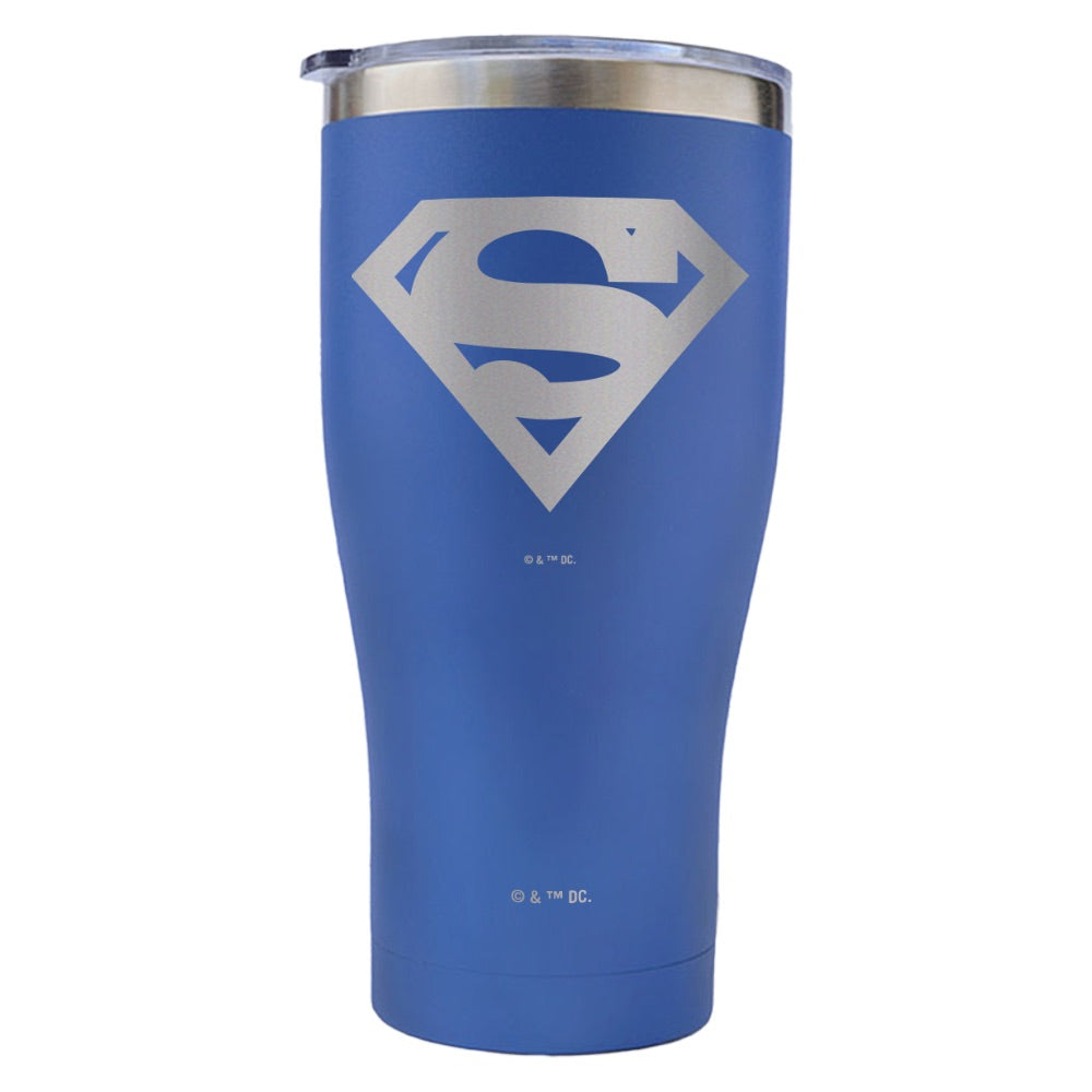 SUPERMAN Logo Engraved Tumbler Blue
