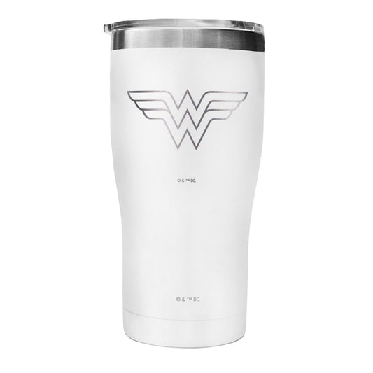 WONDER WOMAN Logo Engraved Tumbler Gloss White