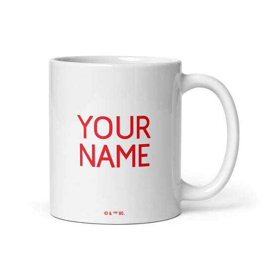 SUPERGIRL #1 Comic Logo Personalized White Mug