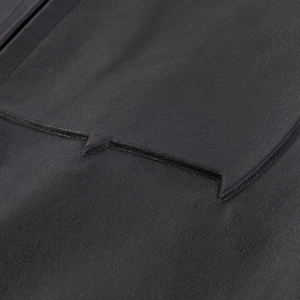 ABSOLUTE BATMAN Embossed Leather Jacket-5