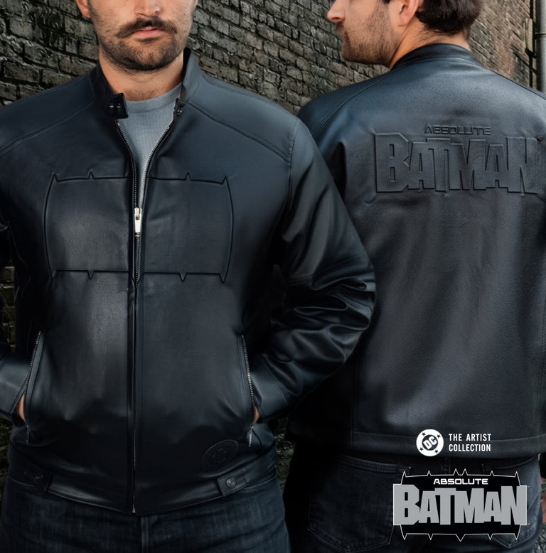 ABSOLUTE BATMAN EMBOSSED LEATHER JACKET