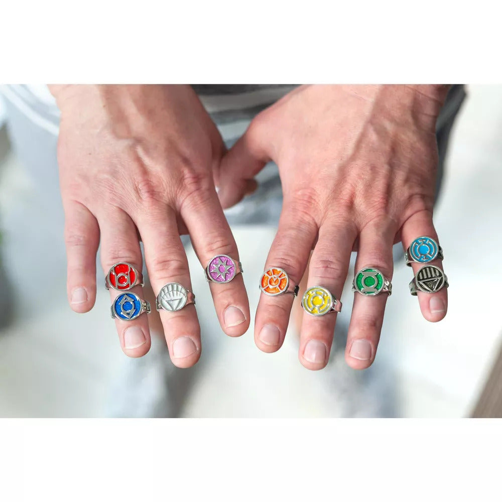 GREEN LANTERN Emotional Spectrum Adjustable 9-Ring Set