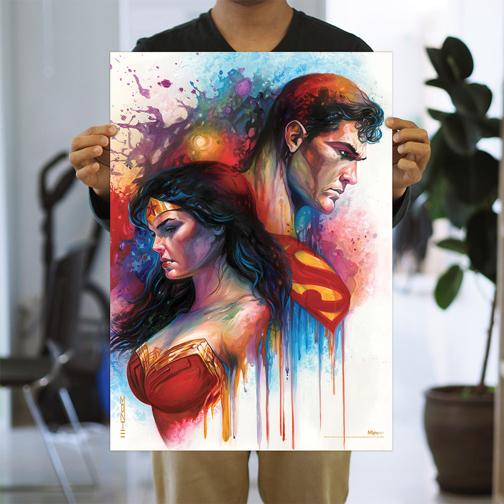 WONDER WOMAN & SUPERMAN The Brave by Monte Moore MightyPrint™ Wall Art