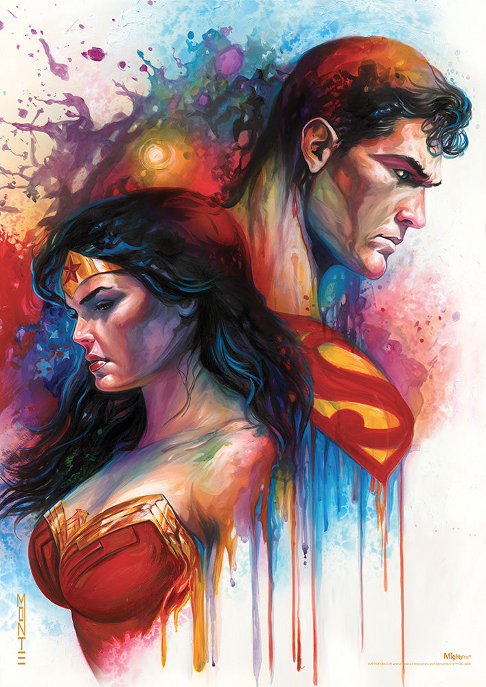 WONDER WOMAN & SUPERMAN The Brave by Monte Moore MightyPrint™ Wall Art