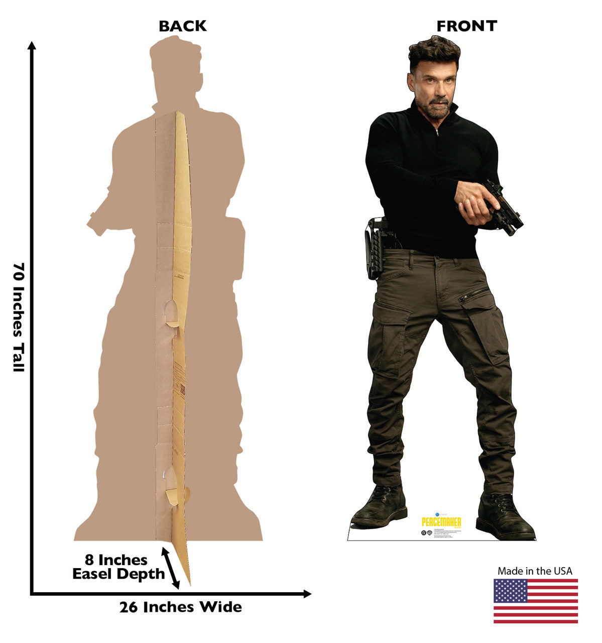 PEACEMAKER Rick Flag Sr. Cardboard Cutout Standee
