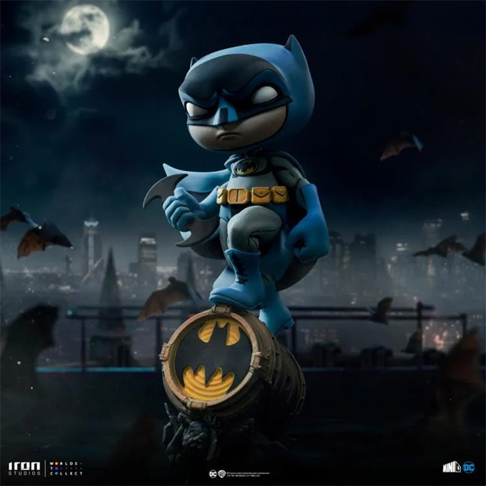 BATMAN on Bat-Signal (Blue Variant) MiniCo Vinyl Figure