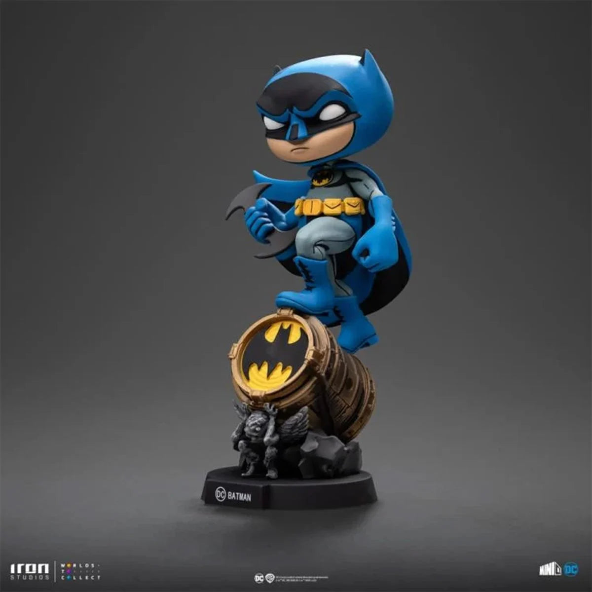 BATMAN on Bat-Signal (Blue Variant) MiniCo Vinyl Figure