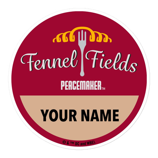 PEACEMAKER Fennel Fields Personalized Sticker 5.5 in x 5.5 in