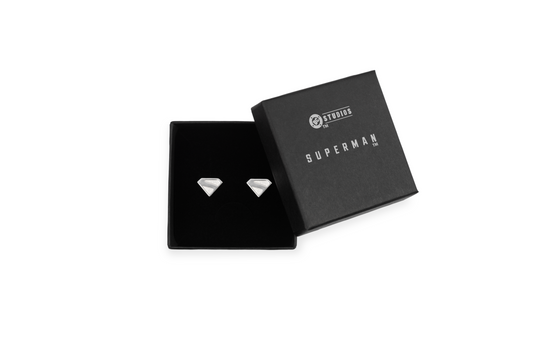 SUPERMAN (2025 Movie) S-Shield Sterling Silver Earrings