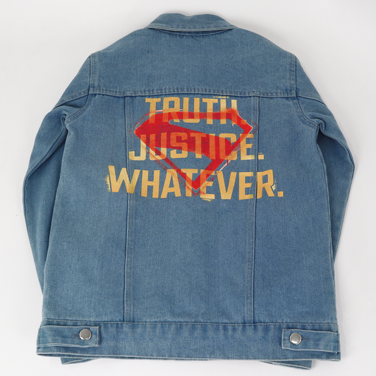 SUPERGIRL (2026 Movie) Truth Justice Whatever Denim Jacket