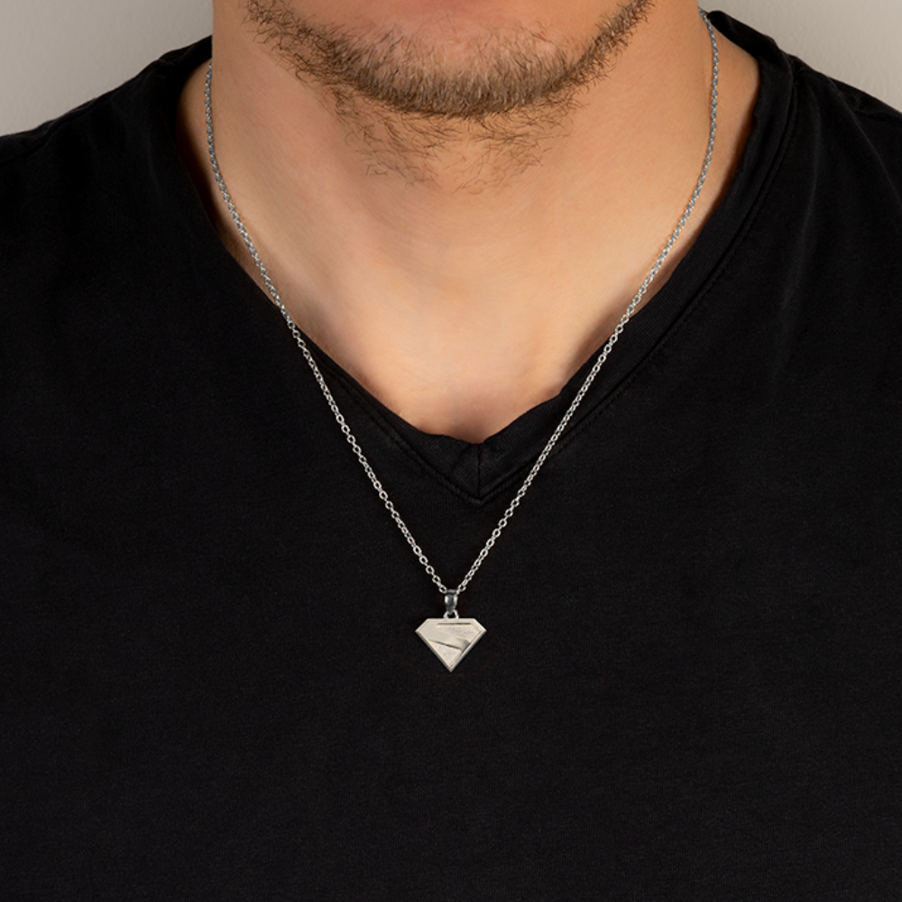 SUPERMAN (2025 Movie) S-Shield Sterling Silver Necklace