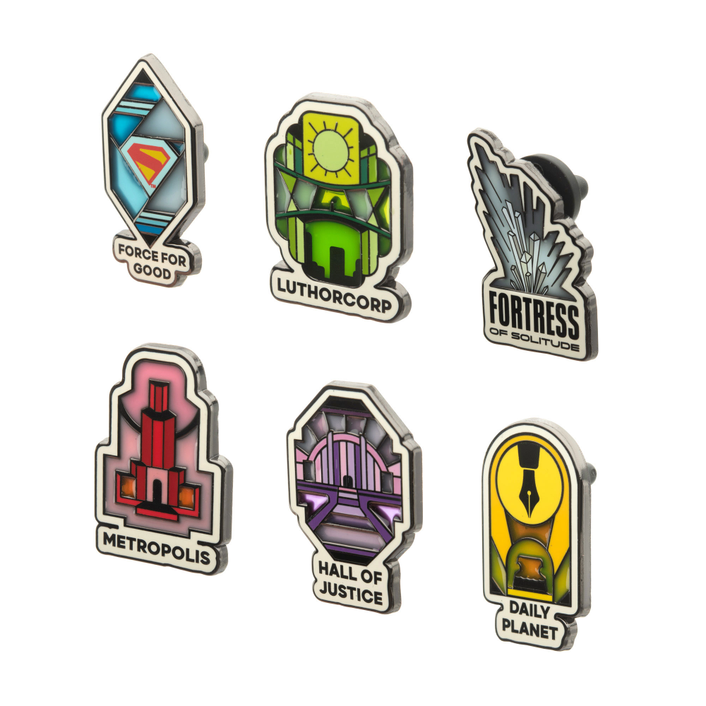 SUPERMAN (2025 Movie) Stained Glass Pin Set
