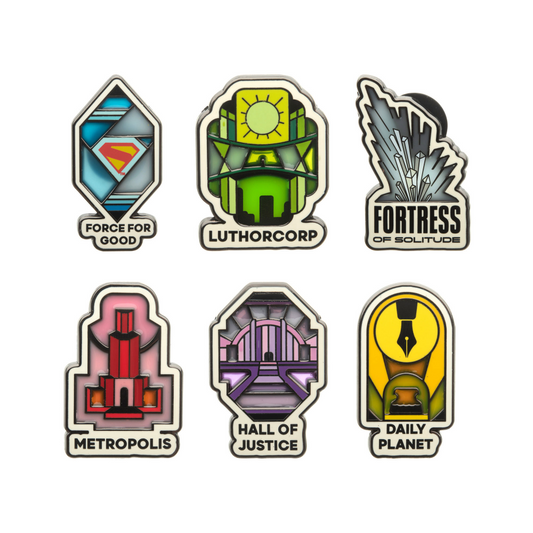 SUPERMAN (2025 Movie) Stained Glass Pin Set