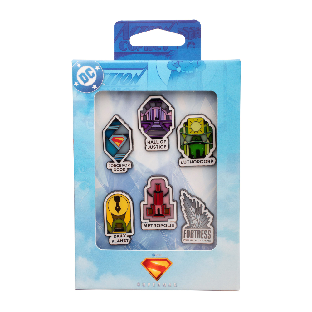 SUPERMAN (2025 Movie) Stained Glass Pin Set