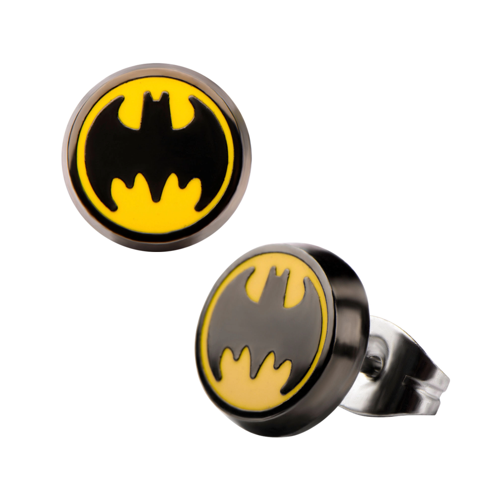 BATMAN Logo Enamel Stud Earrings