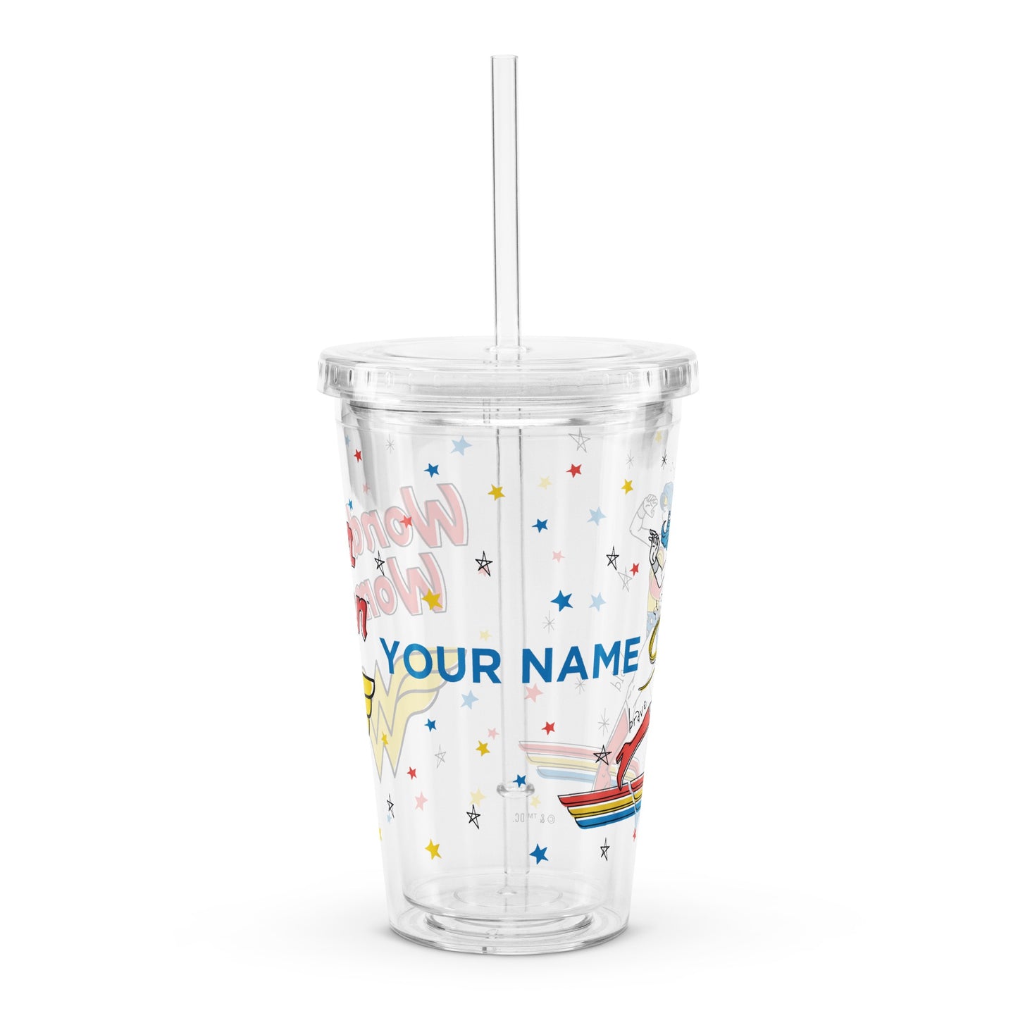 WONDER WOMAN Personalized Plastic Tumbler