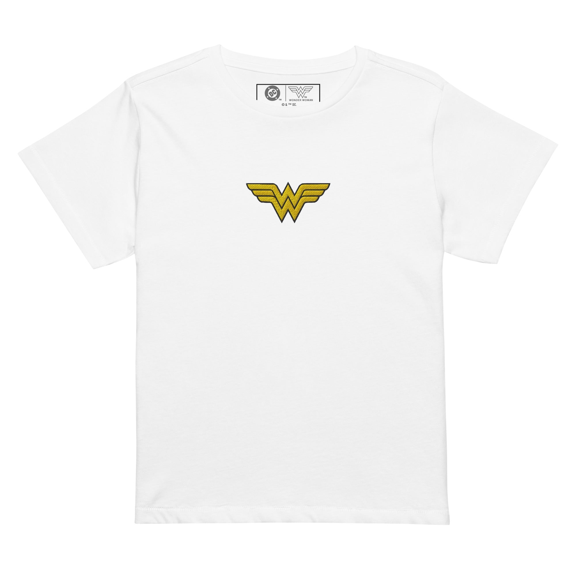 WONDER WOMAN Logo Embroidered Women's High-waisted T-Shirt – DC Shop