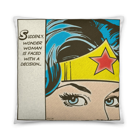WONDER WOMAN Editorial Pillow White