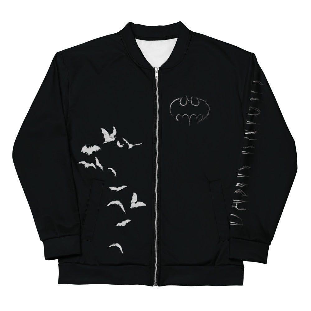 BATMAN Monochrome Knight Bomber Jacket White