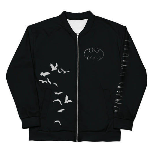BATMAN Monochrome Knight Bomber Jacket White