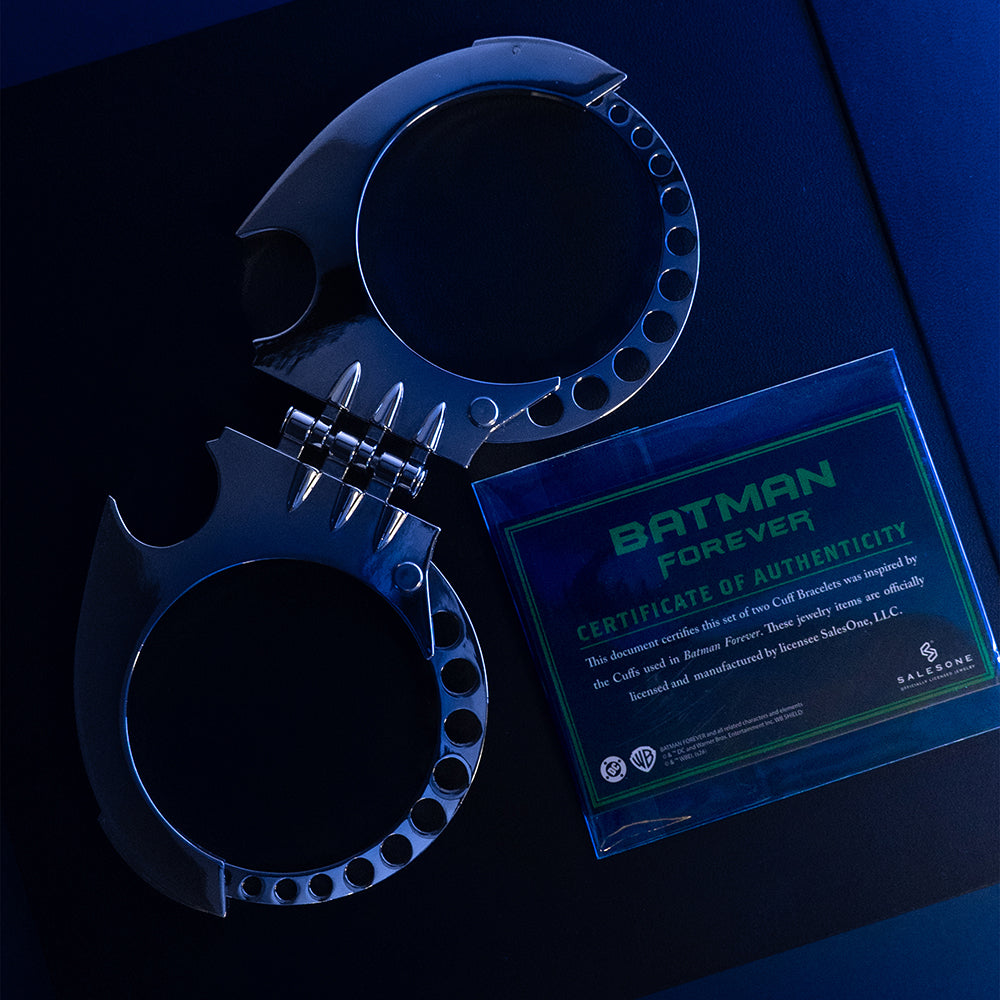 BATMAN FOREVER Bat Cuffs Bracelet Replica Collector's Box Set