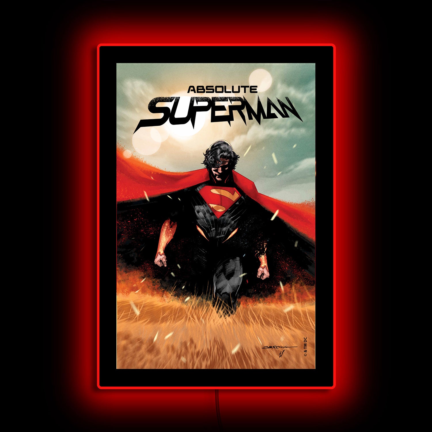 Absolute Superman LED Poster Large Wall Light