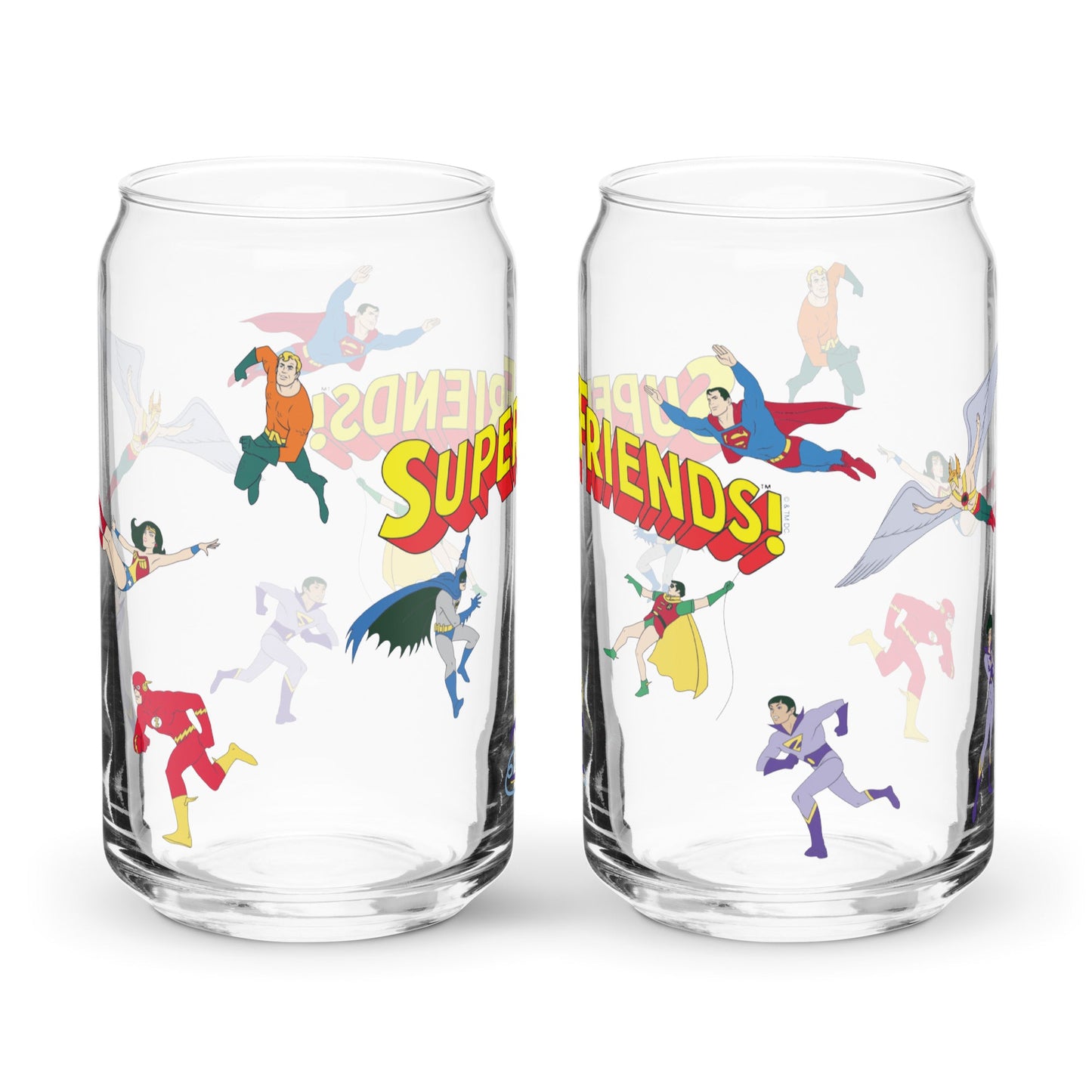 SUPER FRIENDS 16 oz. Can-Shaped Glass