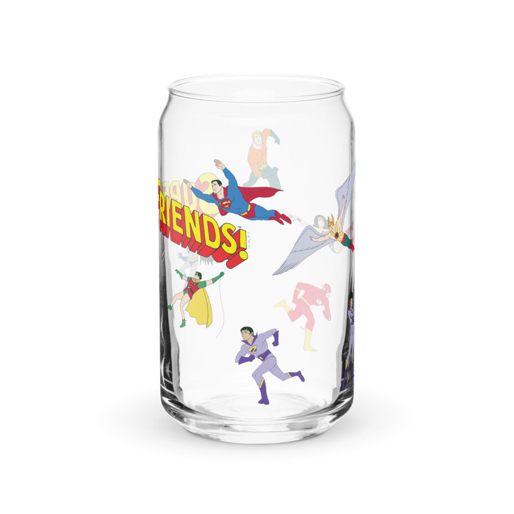 SUPER FRIENDS 16 oz. Can-Shaped Glass