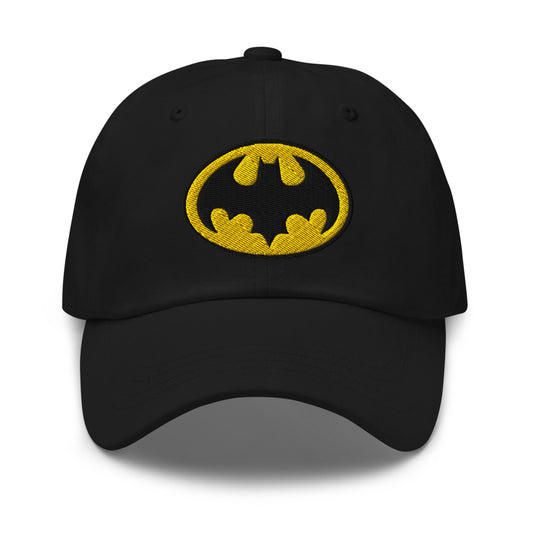 Batman (1989) batman logo embroidered dad hat - black