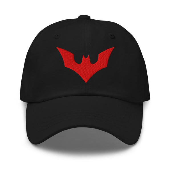 Official Batman Classic Symbol Dad Hat - Black Adjustable Curved Brim Cap
