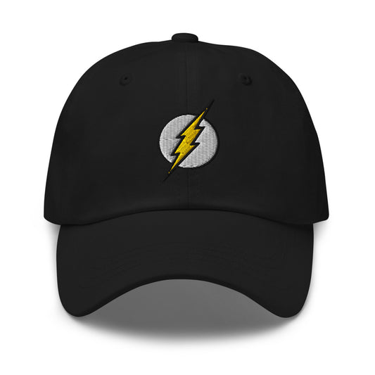 THE FLASH Logo Embroidered Dad Hat Black