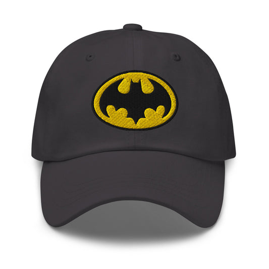 Batman (1989) batman logo embroidered dad hat - asphalt