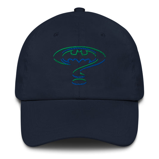 Batman forever logo embroidered dad hat - dark navy