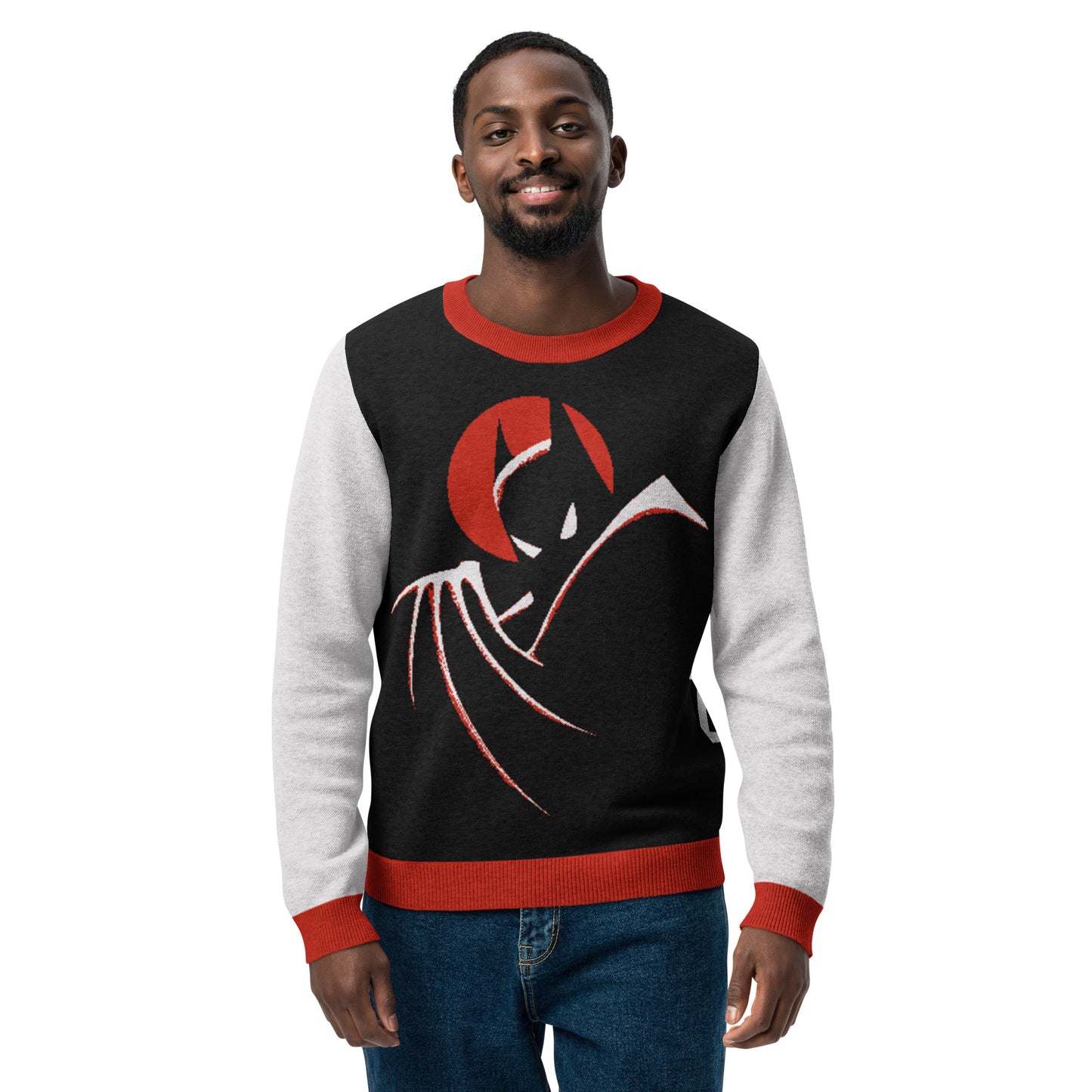 BATMAN: THE ANIMATED SERIES Classic Fit Knitted Crew Neck Sweater