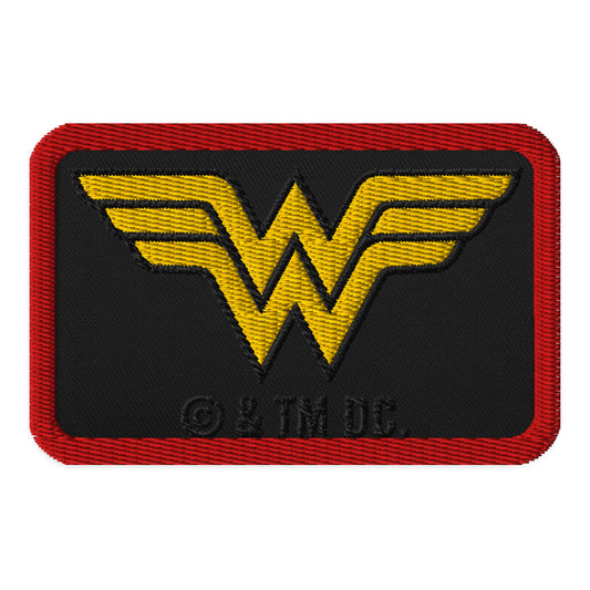 WONDER WOMAN Logo Embroidered Patch Black