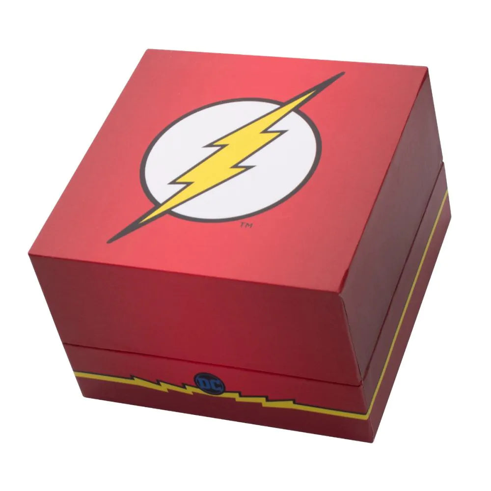 DC Comics Gold Plated Flash Ring with Costume Flip Lid Ring-3
