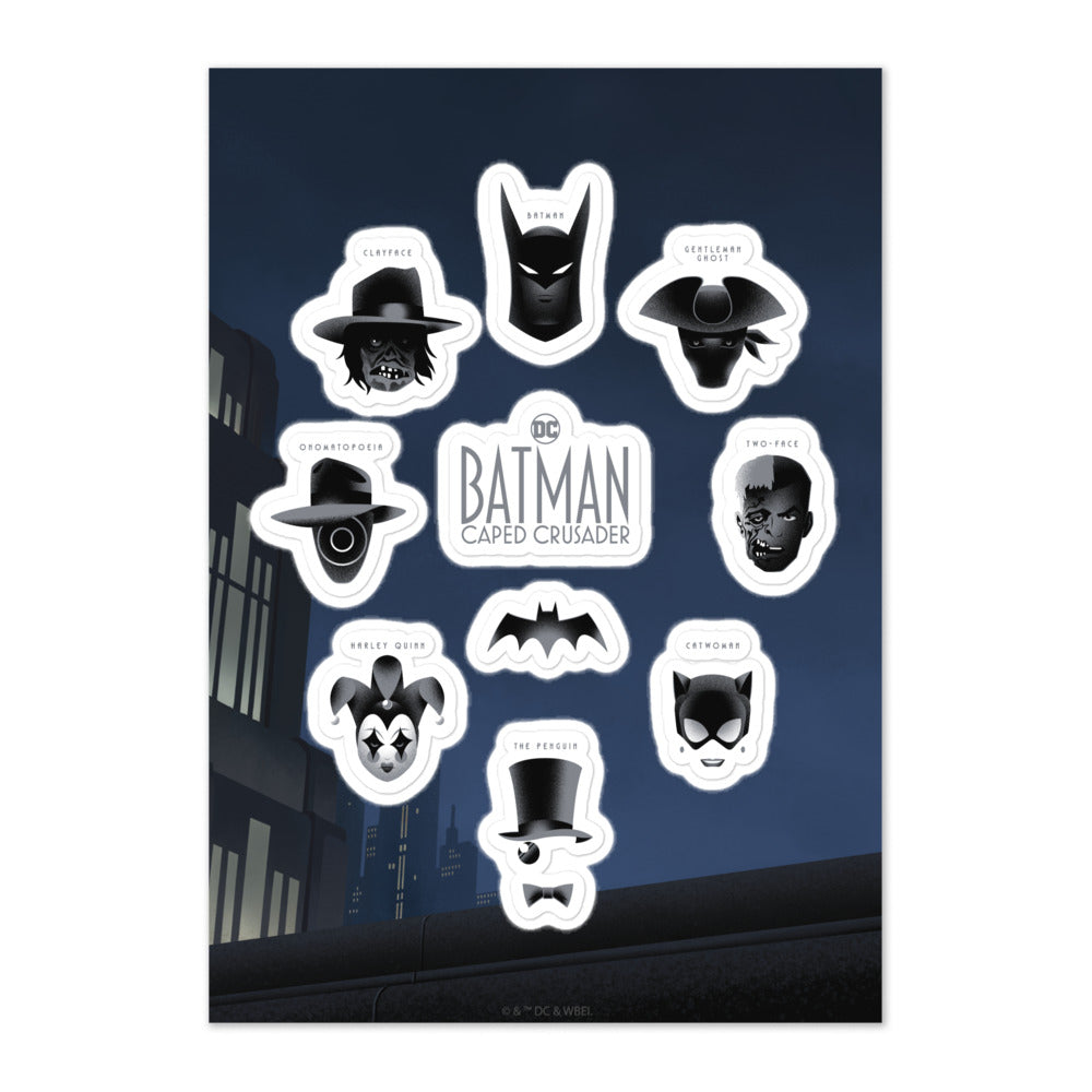 BATMAN: CAPED CRUSADER Hero & Villains Sticker Sheet