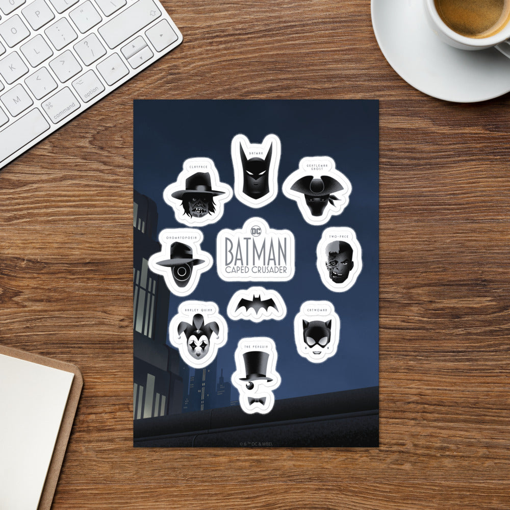 BATMAN: CAPED CRUSADER Hero & Villains Sticker Sheet