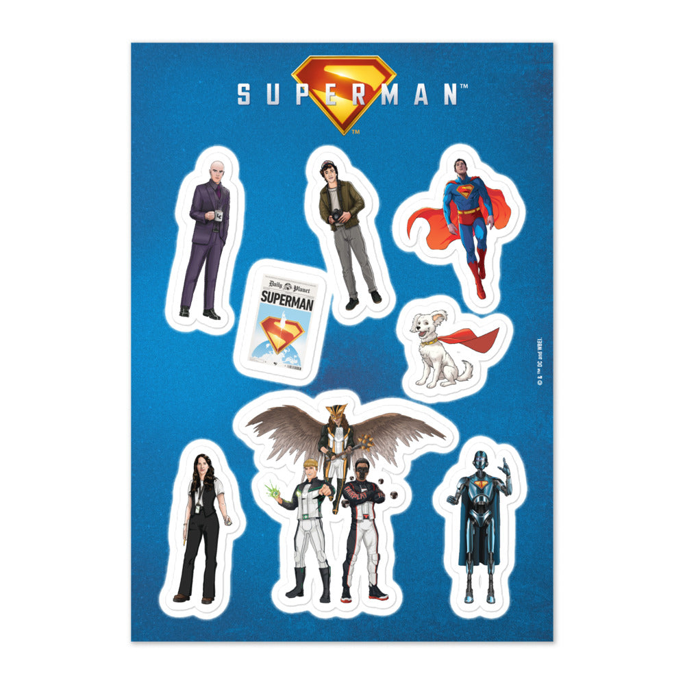 Superman Sticker Chart SUPERMAN (2025 Movie) Characters Sticker Sheet – DC Shop