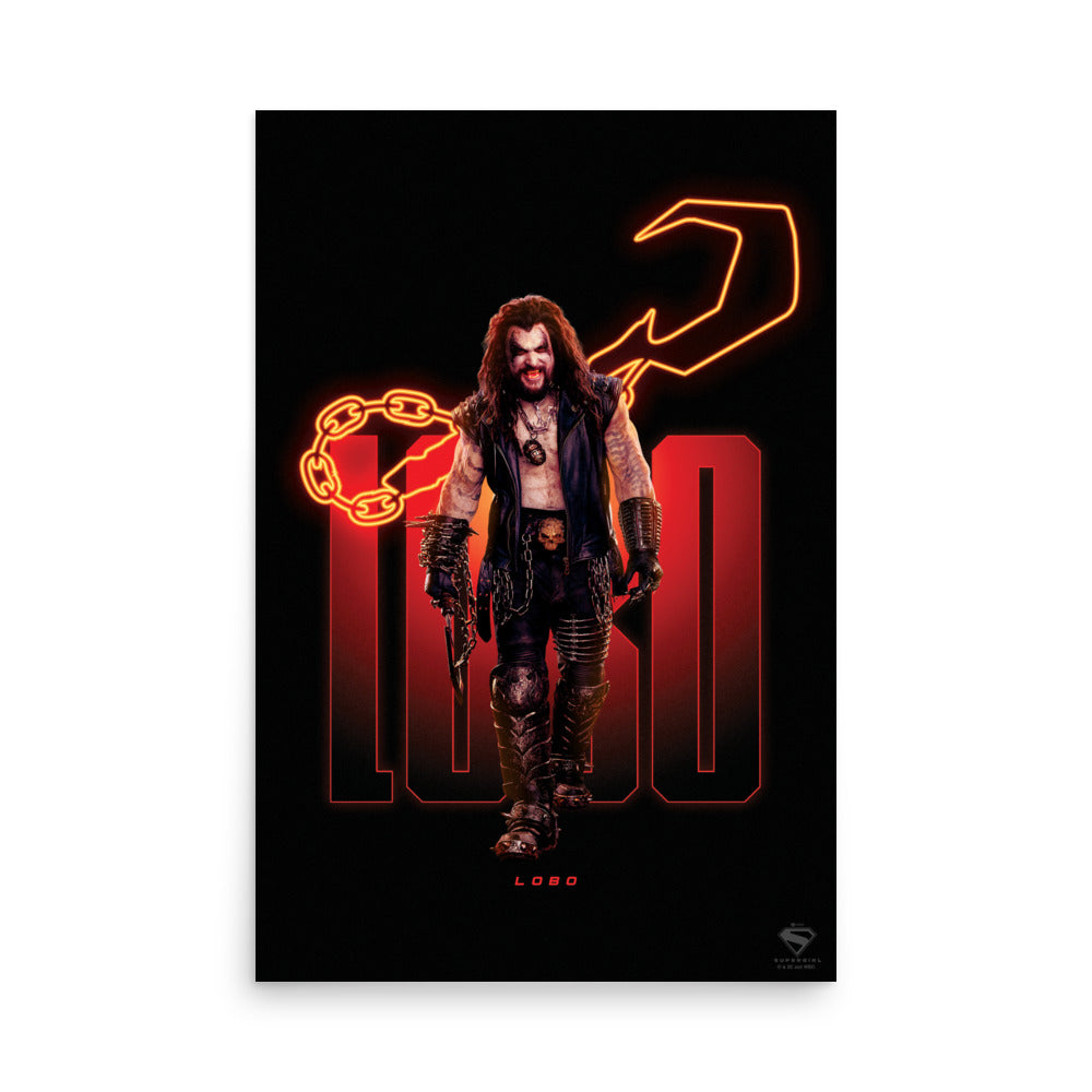 Supergirl (2026) Poster Lobo Neon Sign