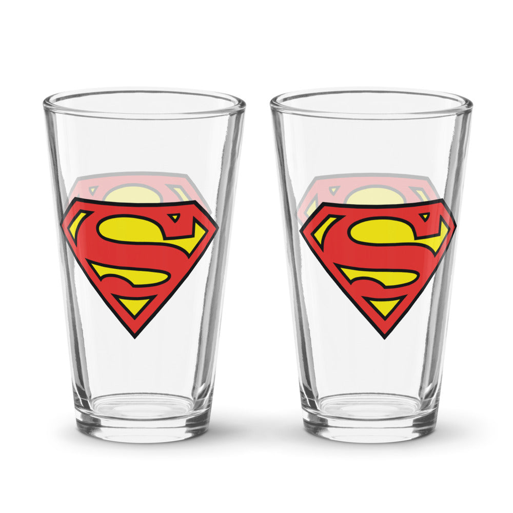 SUPERMAN Logo Pint Glass