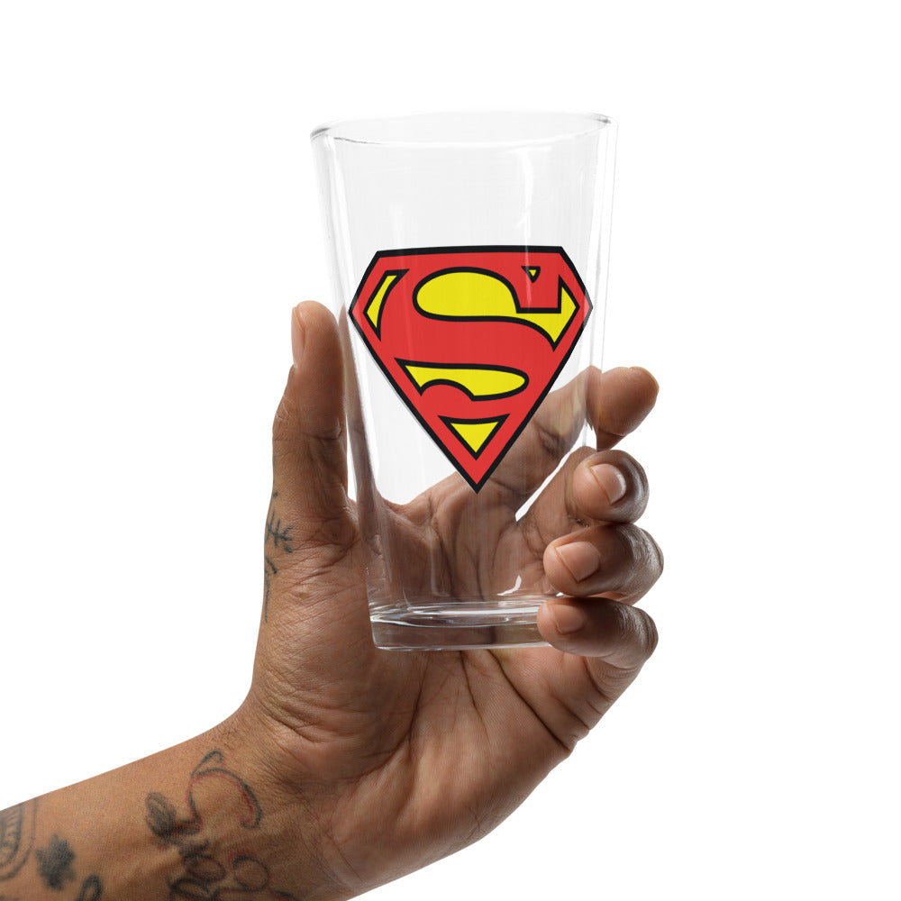 SUPERMAN Logo Pint Glass