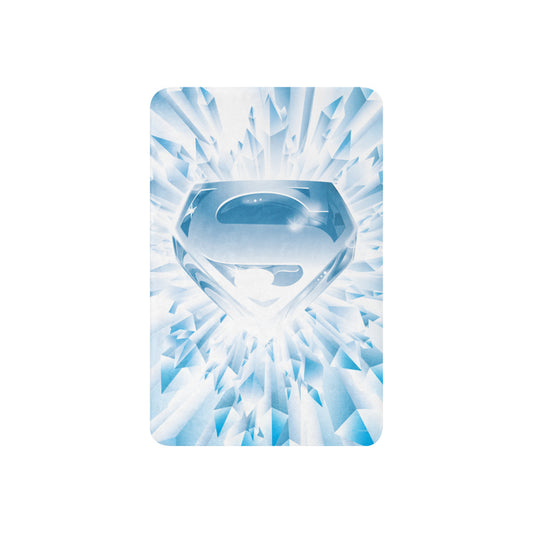 SUPERMAN: THE MOVIE Crystal Blue Logo Sherpa Blanket